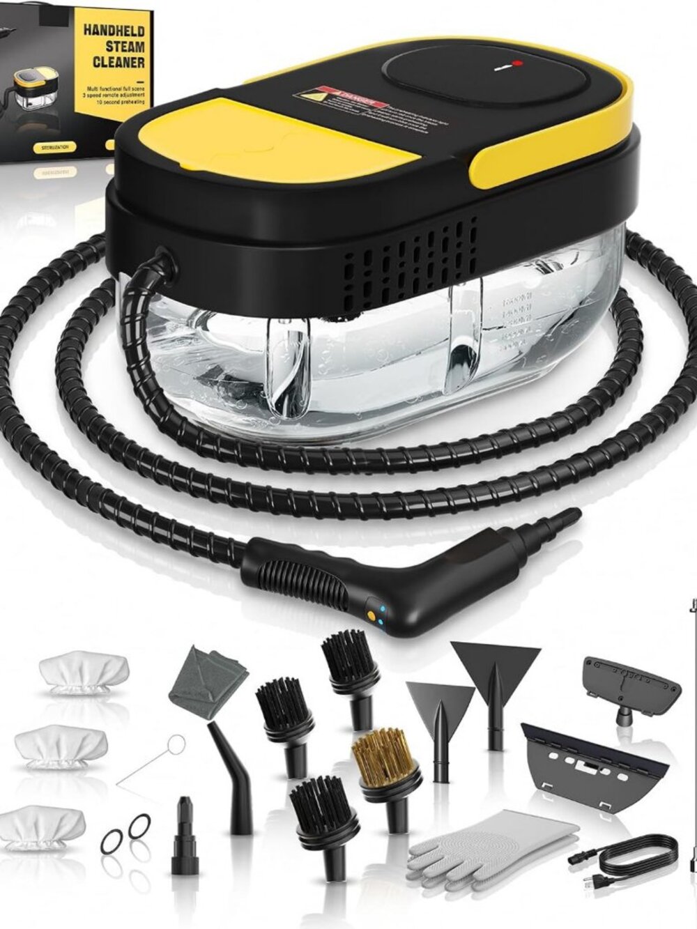 Adjustable Steam Cleaner with 15 Accessories - Versatile Home Cleaning Tool